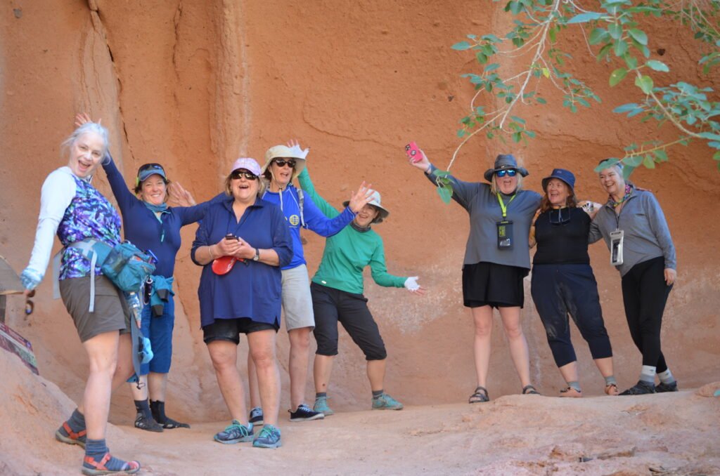 ladies in a marine safari camping experience in the sea of cortez, la paz, baja sur