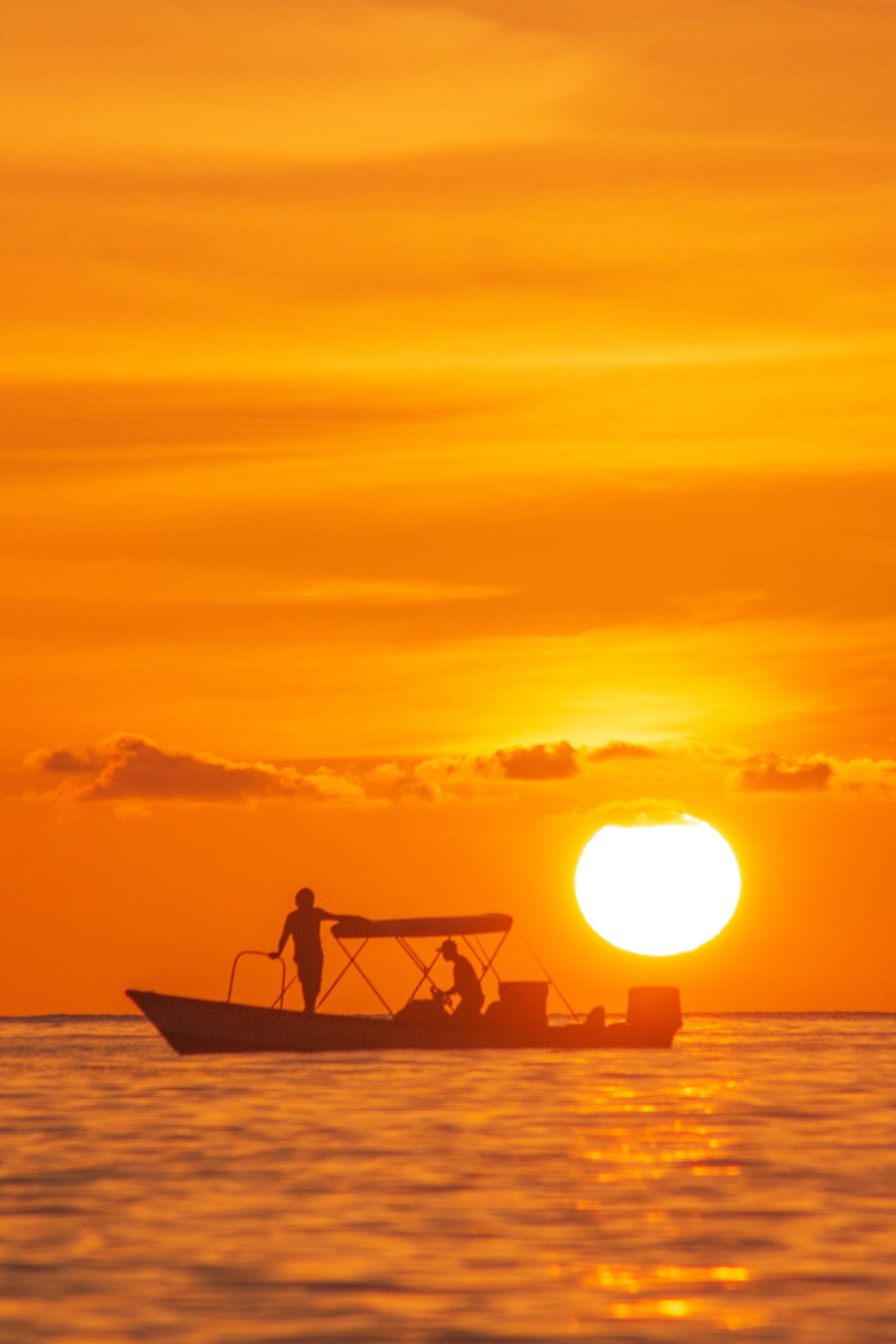 sunset in la paz before a nocturnal snorkel